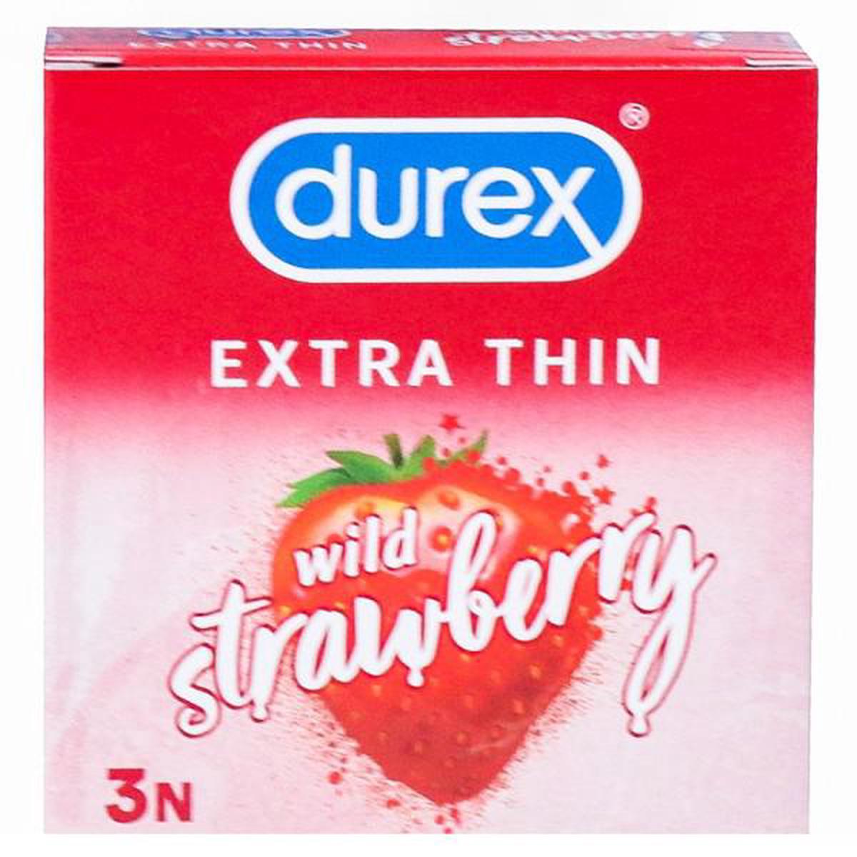 DUREX EXTRA THIN WILD STRAWBERRY 3N
